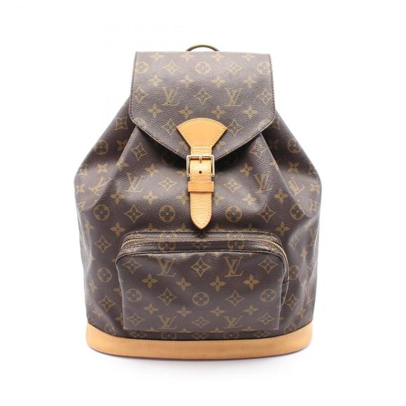 LOUIS VUITTON Brown Monogram Leather Backpack - Picture 1 of 11